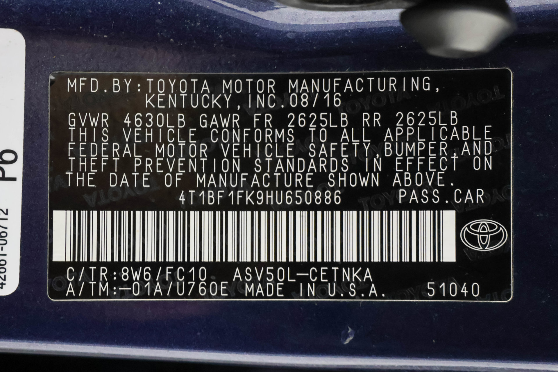Used 2017 Toyota Camry LE w/ Moonroof Package FWD image 48