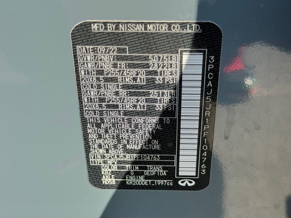 Used 2023 INFINITI QX55 Luxe w/ Cargo Package image 28