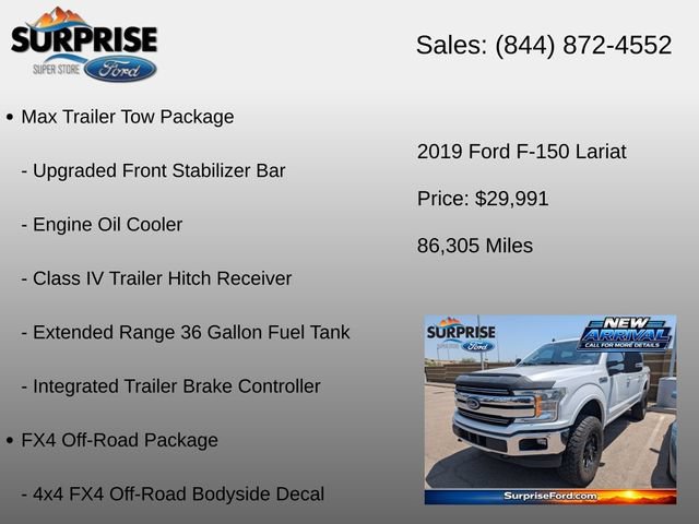 Used 2019 Ford F150 Lariat w/ Equipment Group 501A Mid AWD/4WD image 12
