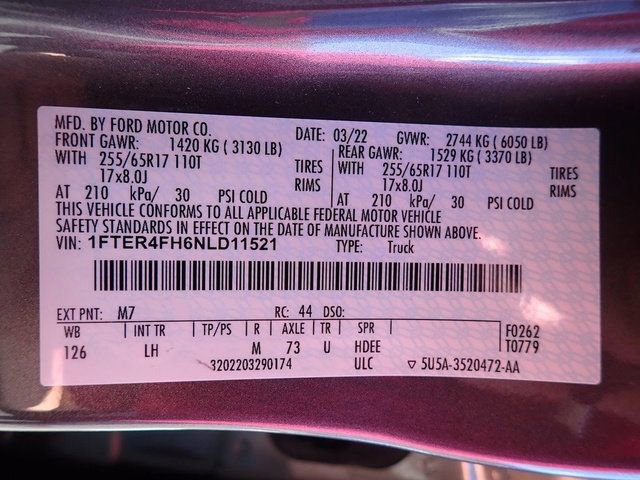 Used 2022 Ford Ranger XLT w/ Equipment Group 301A Mid image 14