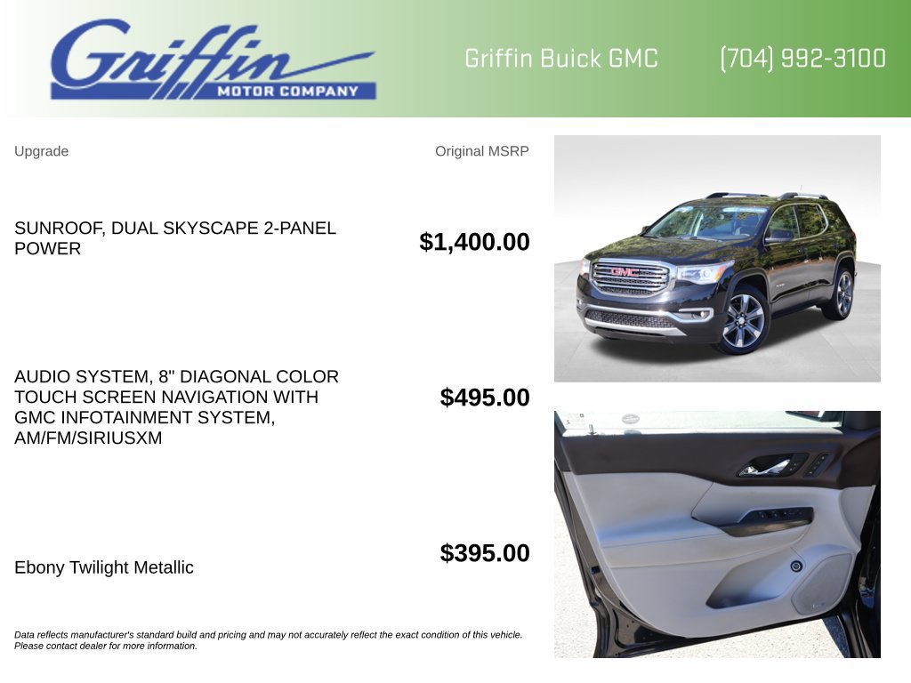 Certified 2018 GMC Acadia SLT FWD image 7