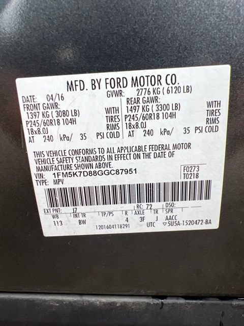 Used 2016 Ford Explorer XLT w/ Equipment Group 202A FWD image 36