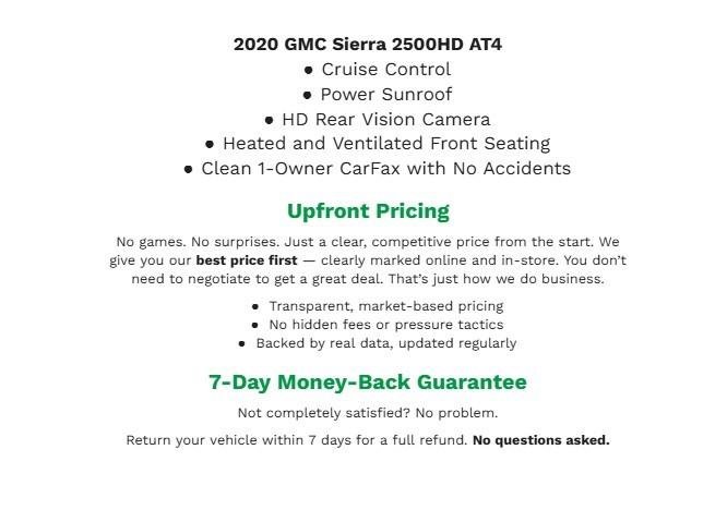 Used 2020 GMC Sierra 2500 AT4 w/ AT4 Premium Package AWD/4WD image 1