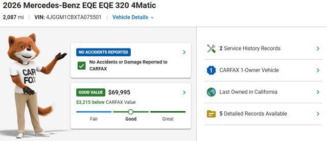 Used 2026 Mercedes-Benz EQE 320 4MATIC SUV image 3