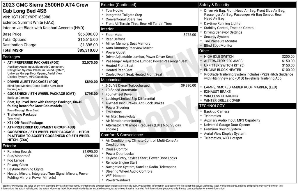 Used 2023 GMC Sierra 2500 AT4 w/ AT4 Preferred Package image 10