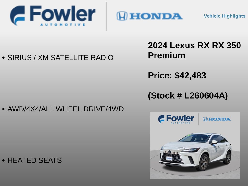 Used 2024 Lexus RX 350 Premium w/ Convenience Package AWD/4WD image 16
