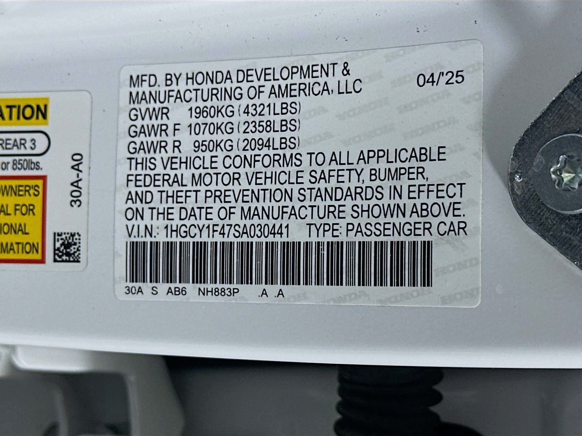 Used 2025 Honda Accord SE image 12