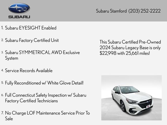Certified 2024 Subaru Legacy image 2