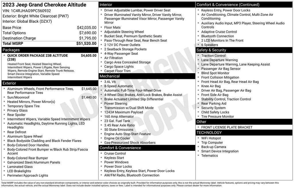 Used 2023 Jeep Grand Cherokee Altitude image 11