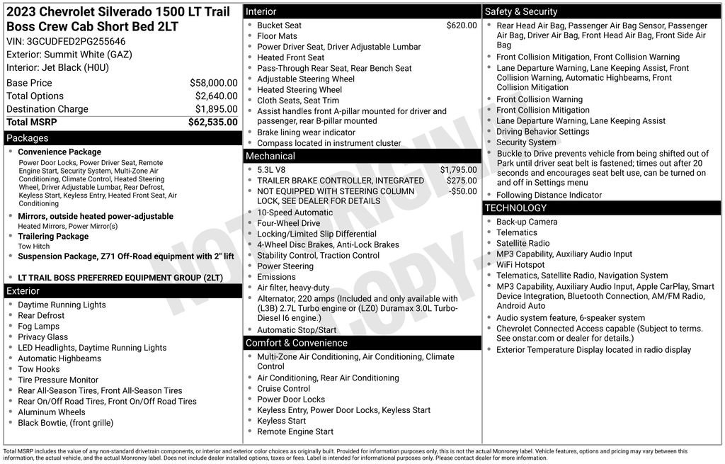 Used 2023 Chevrolet Silverado 1500 LT Trail Boss AWD/4WD image 35