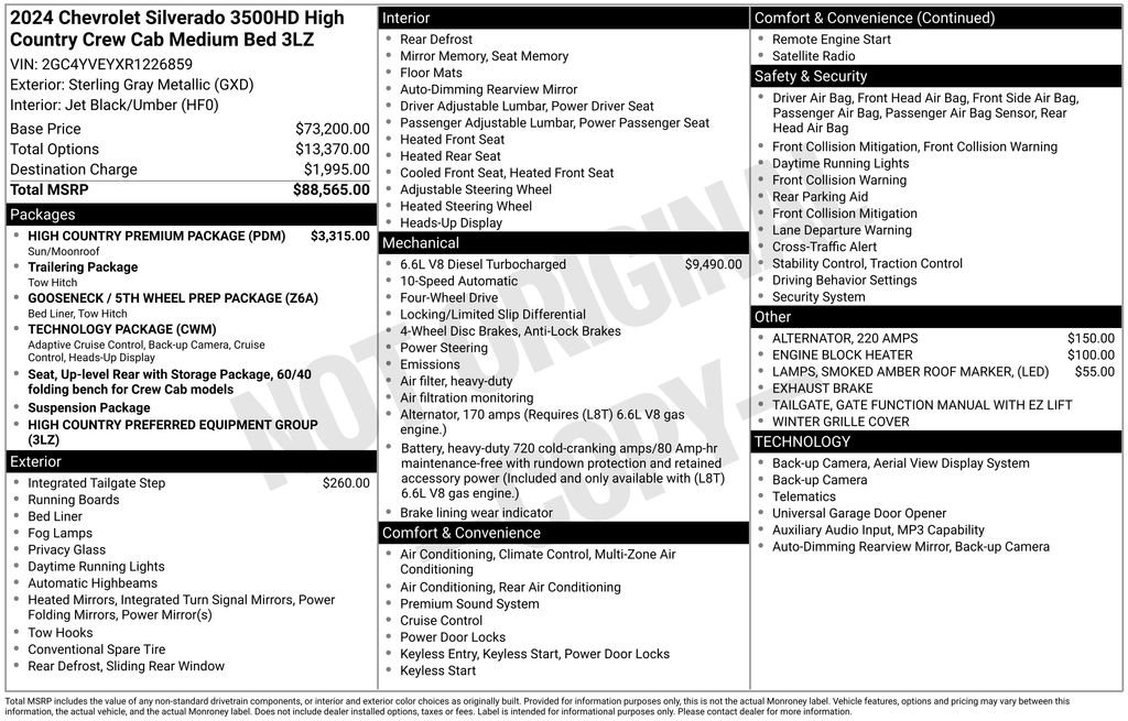 Used 2024 Chevrolet Silverado 3500 High Country w/ High Country Premium Package AWD/4WD image 7
