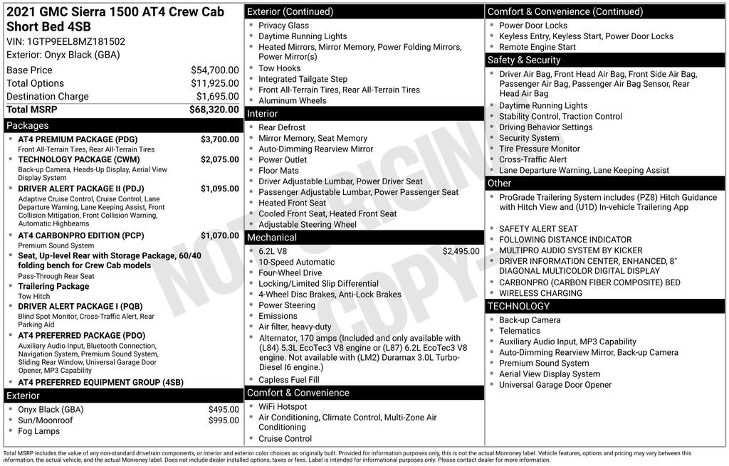 Certified 2021 GMC Sierra 1500 AT4 w/ AT4 Premium Package image 63