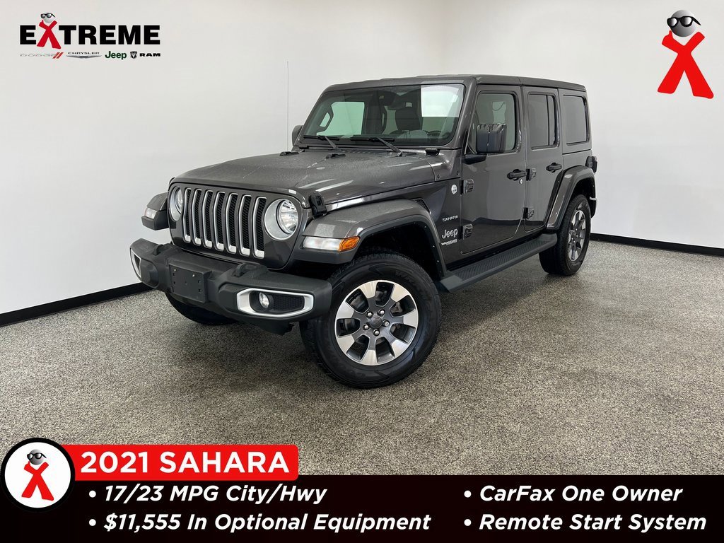 Used 2021 Jeep Wrangler Unlimited Sahara w/ Uconnect 4C Nav & Sound Group