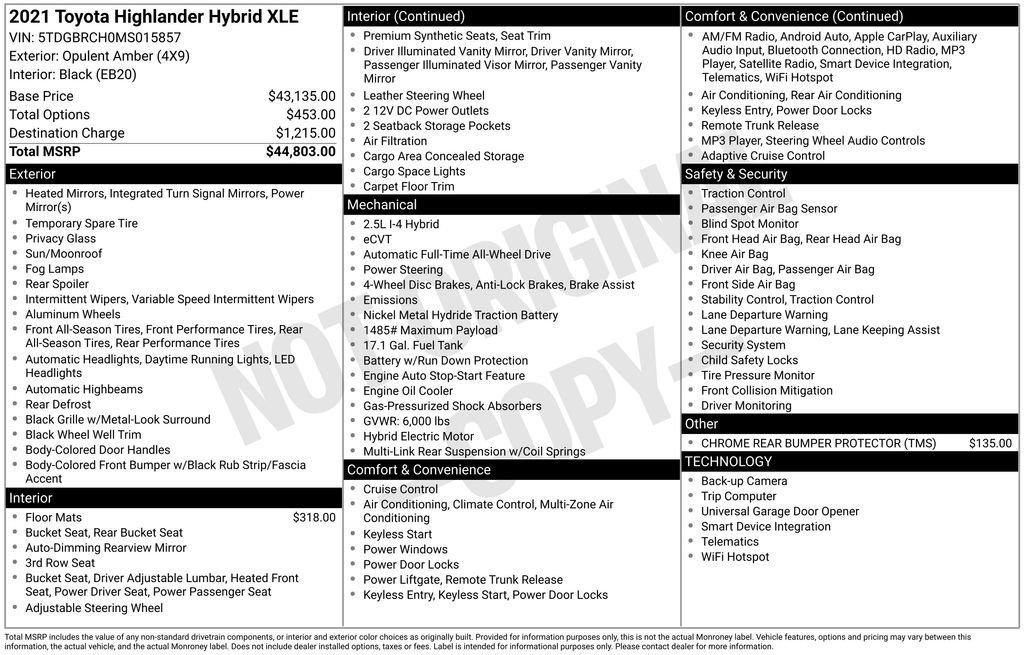 Used 2021 Toyota Highlander XLE image 6