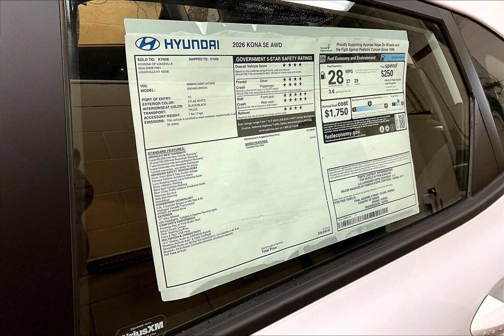 New 2026 Hyundai Kona SE AWD/4WD image 14