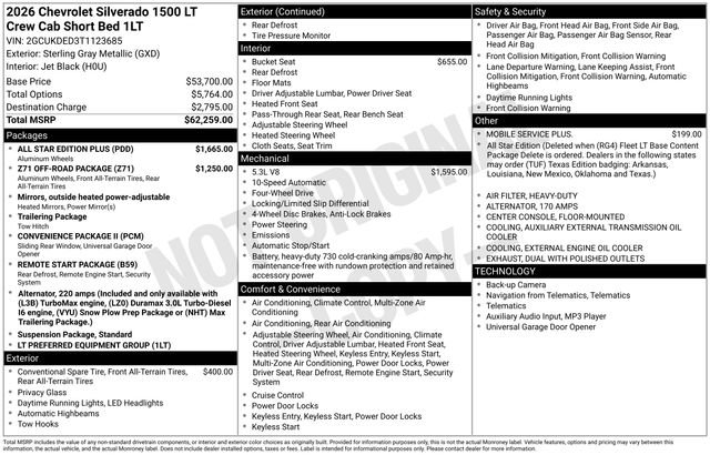 New 2026 Chevrolet Silverado 1500 LT w/ All Star Edition Plus image 26