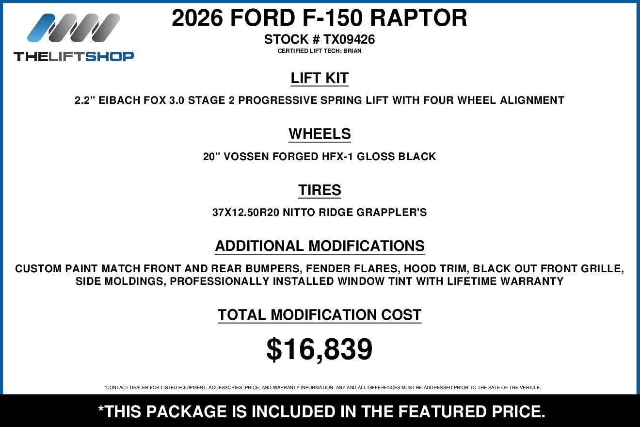 Used 2026 Ford F150 Raptor w/ Equipment Group 803A Raptor R AWD/4WD image 2
