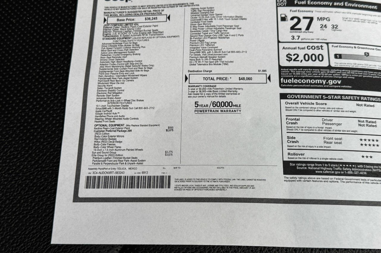 Used 2024 Jeep Compass Limited w/ Sun and Sound Group image 42