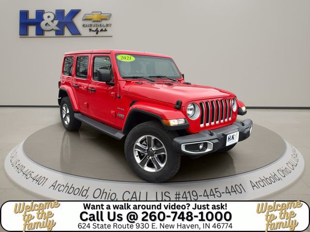Used 2021 Jeep Wrangler Unlimited Sahara w/ Uconnect 4C Nav & Sound Group image 1