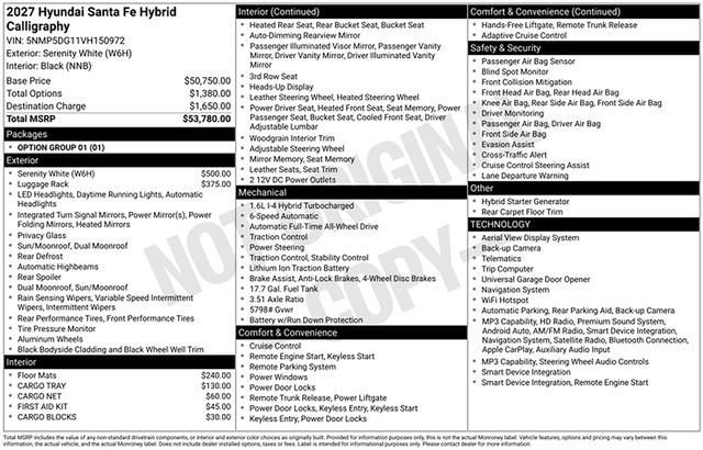 New 2027 Hyundai Santa Fe Calligraphy AWD/4WD image 5