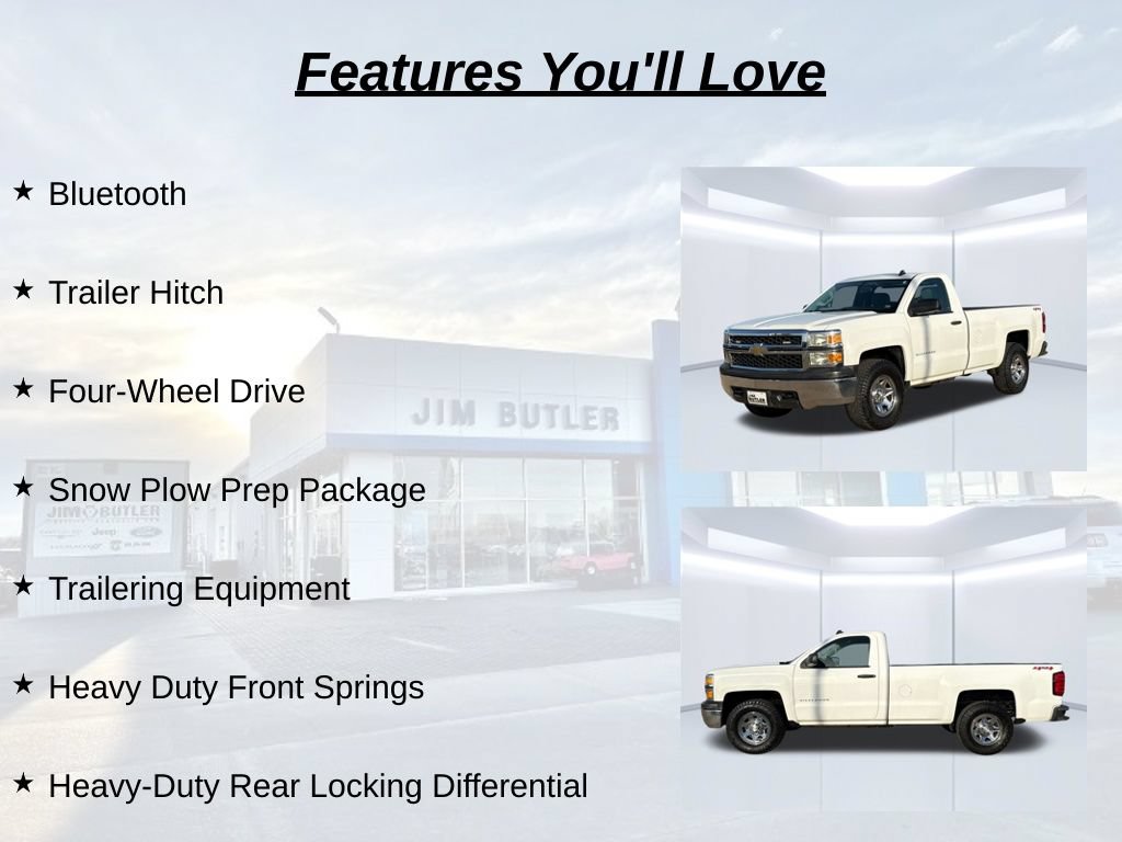 Used 2014 Chevrolet Silverado 1500 W/T w/ Snow Plow Prep Package AWD/4WD image 8