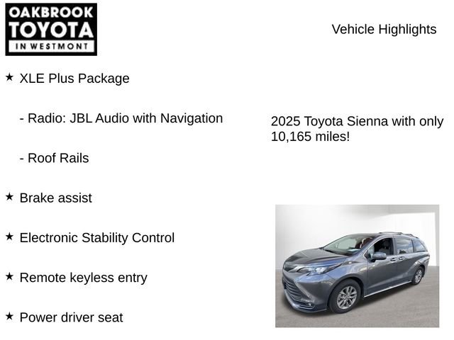 Used 2025 Toyota Sienna XLE w/ XLE Plus Package AWD/4WD image 8