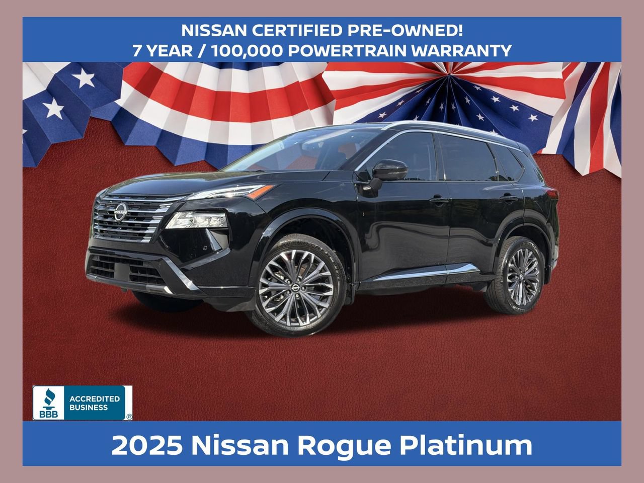Certified 2025 Nissan Rogue Platinum w/ Platinum Premium Package