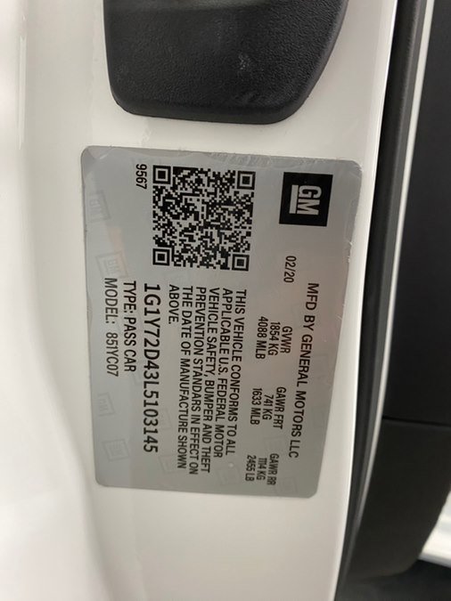 Used 2020 Chevrolet Corvette Stingray Preferred Cpe w/ 2LT Preferred Equipment Group image 50