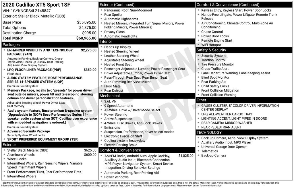 Used 2020 Cadillac XT5 Sportv image 7