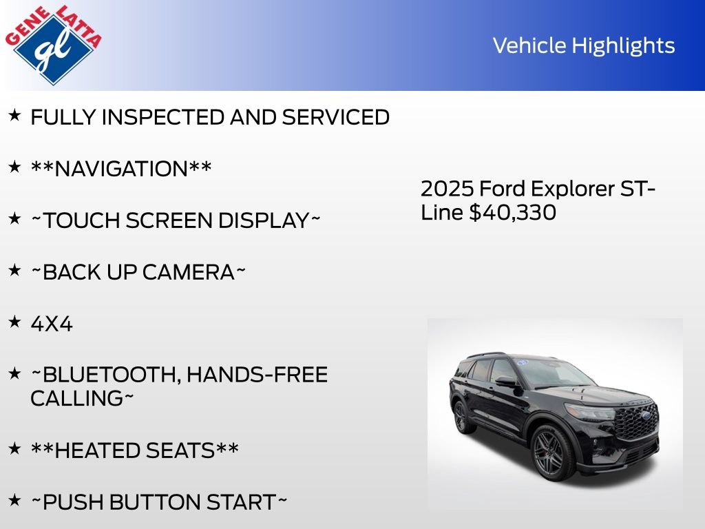 Certified 2025 Ford Explorer ST-Line w/ ST-Line Street Pack AWD/4WD image 33