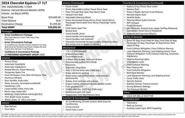 Used 2024 Chevrolet Equinox LT FWD image 30