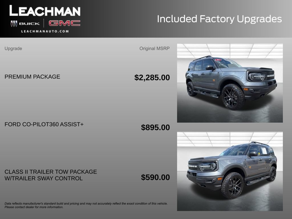 Used 2022 Ford Bronco Sport Badlands w/ Premium Package AWD/4WD image 11