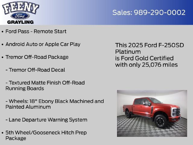 Used 2025 Ford F250 Platinum w/ Tremor Off-Road Package AWD/4WD image 9