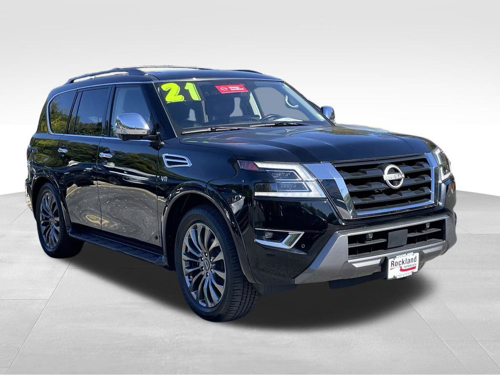 Certified 2021 Nissan Armada Platinum w/ Captain's Chairs Package AWD/4WD image 3
