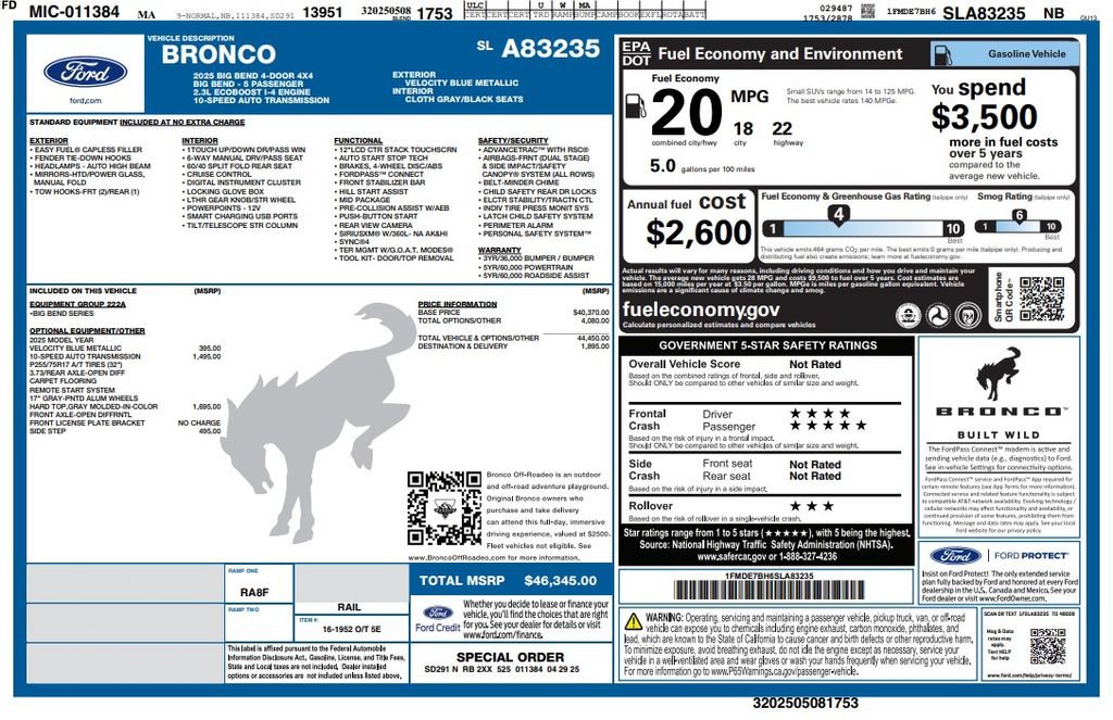 Used 2025 Ford Bronco Big Bend AWD/4WD image 3