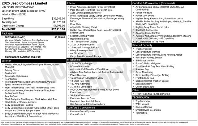 Used 2025 Jeep Compass Limited w/ Elite Group AWD/4WD image 27