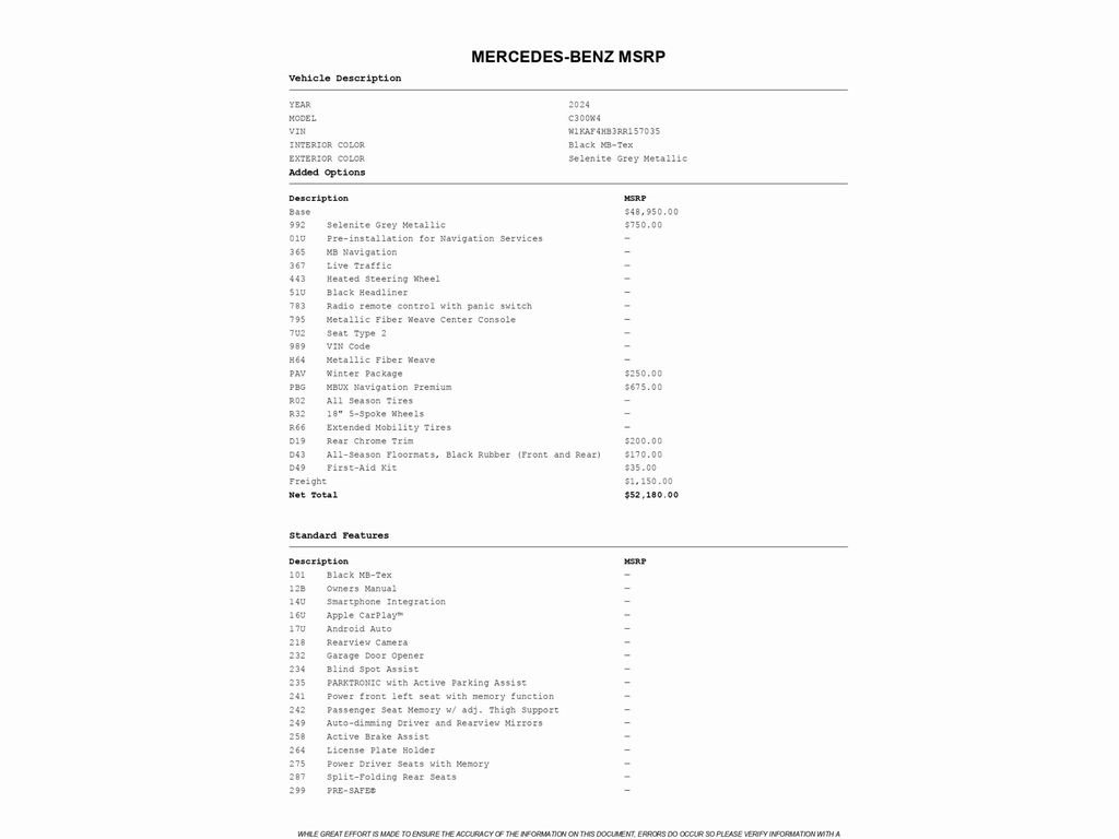 Used 2024 Mercedes-Benz C 300 4MATIC Sedan image 2