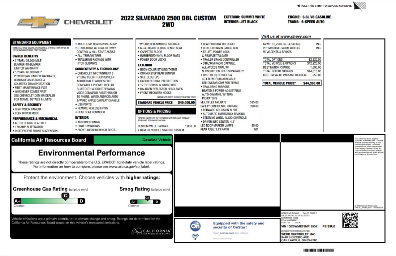 Used 2022 Chevrolet Silverado 2500 Custom w/ Custom Value Package image 4