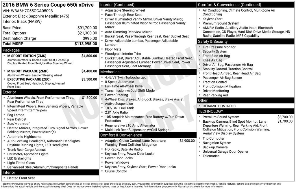 Used 2016 BMW 650i xDrive Coupe image 10