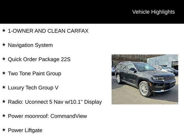 Used 2021 Jeep Grand Cherokee L Summit w/ Luxury Tech Group V image 5