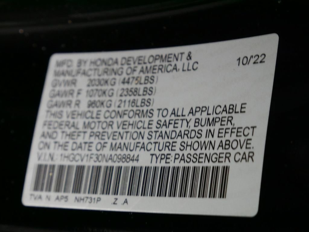 Certified 2022 Honda Accord Sport image 17