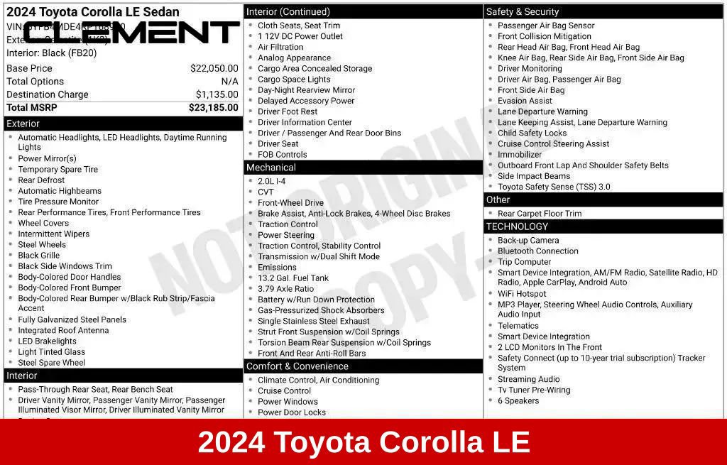 Used 2024 Toyota Corolla LE FWD image 6