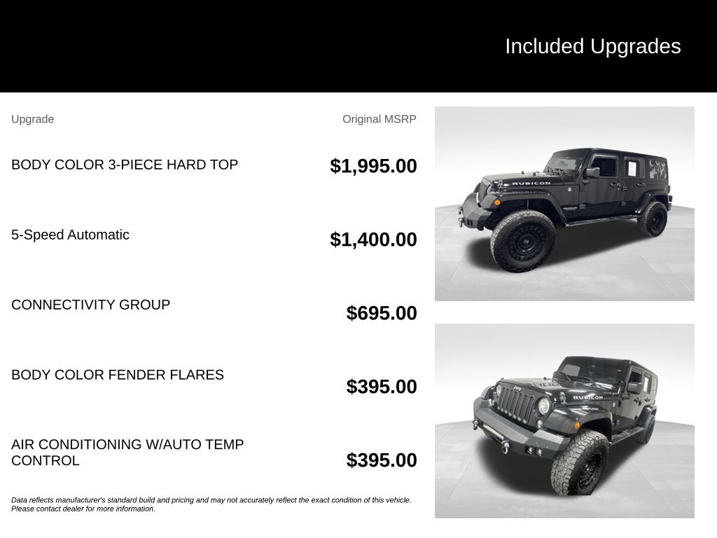 Used 2017 Jeep Wrangler Unlimited Rubicon w/ Connectivity Group AWD/4WD image 2