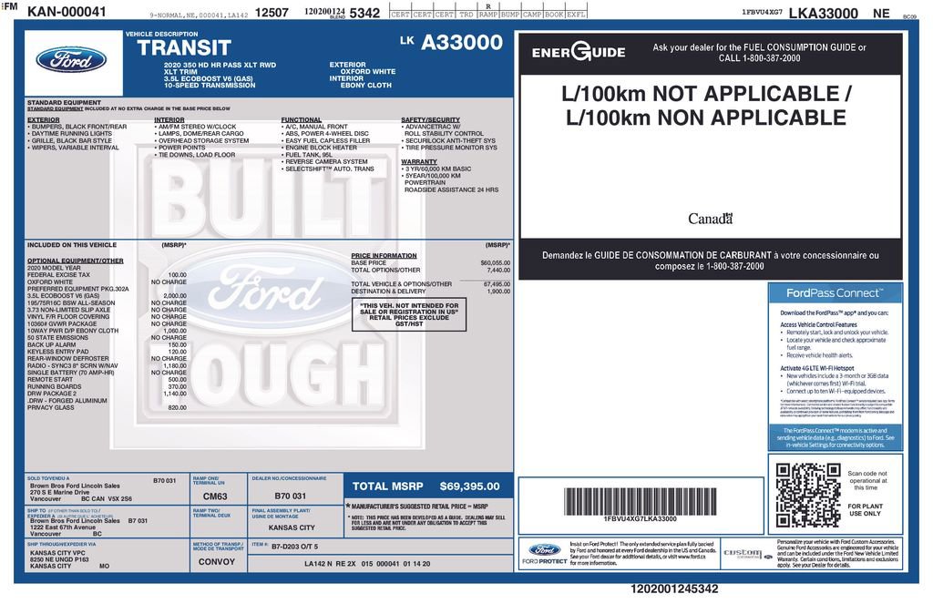 Used 2020 Ford Transit 350 XLT RWD image 7