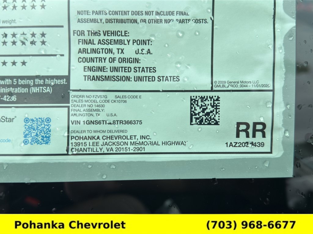 New 2026 Chevrolet Tahoe High Country AWD/4WD image 32