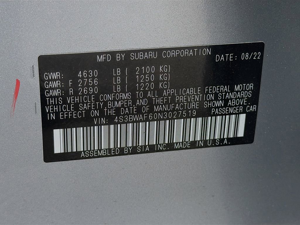 Used 2022 Subaru Legacy Premium image 35