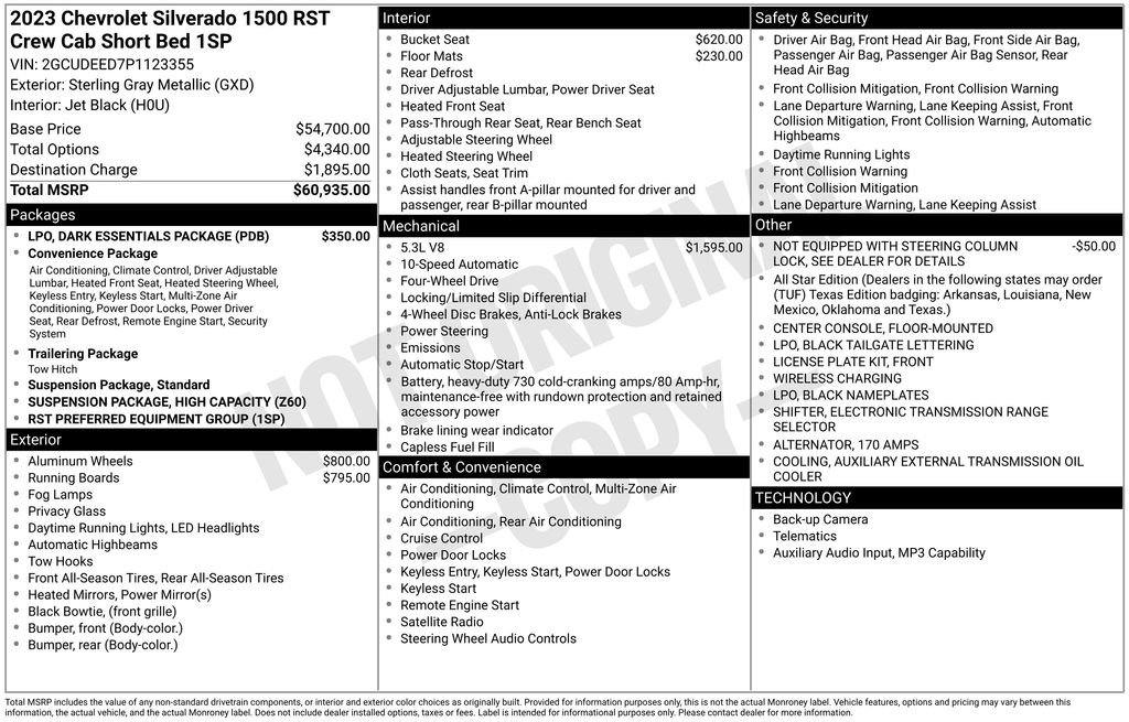 Certified 2023 Chevrolet Silverado 1500 RST w/ LPO, Dark Essentials Package AWD/4WD image 36