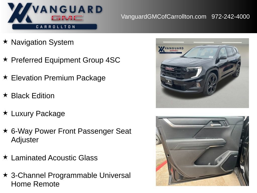 New 2026 GMC Acadia Elevation w/ Black Edition image 6