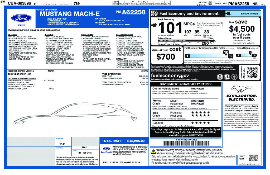 Certified 2023 Ford Mustang Mach-E Select RWD image 2