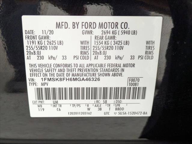 Used 2021 Ford Explorer Limited w/ Equipment Group 301A image 26